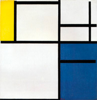 Piet Mondrian Composition with Yellow, Blue and Blue-White 1922